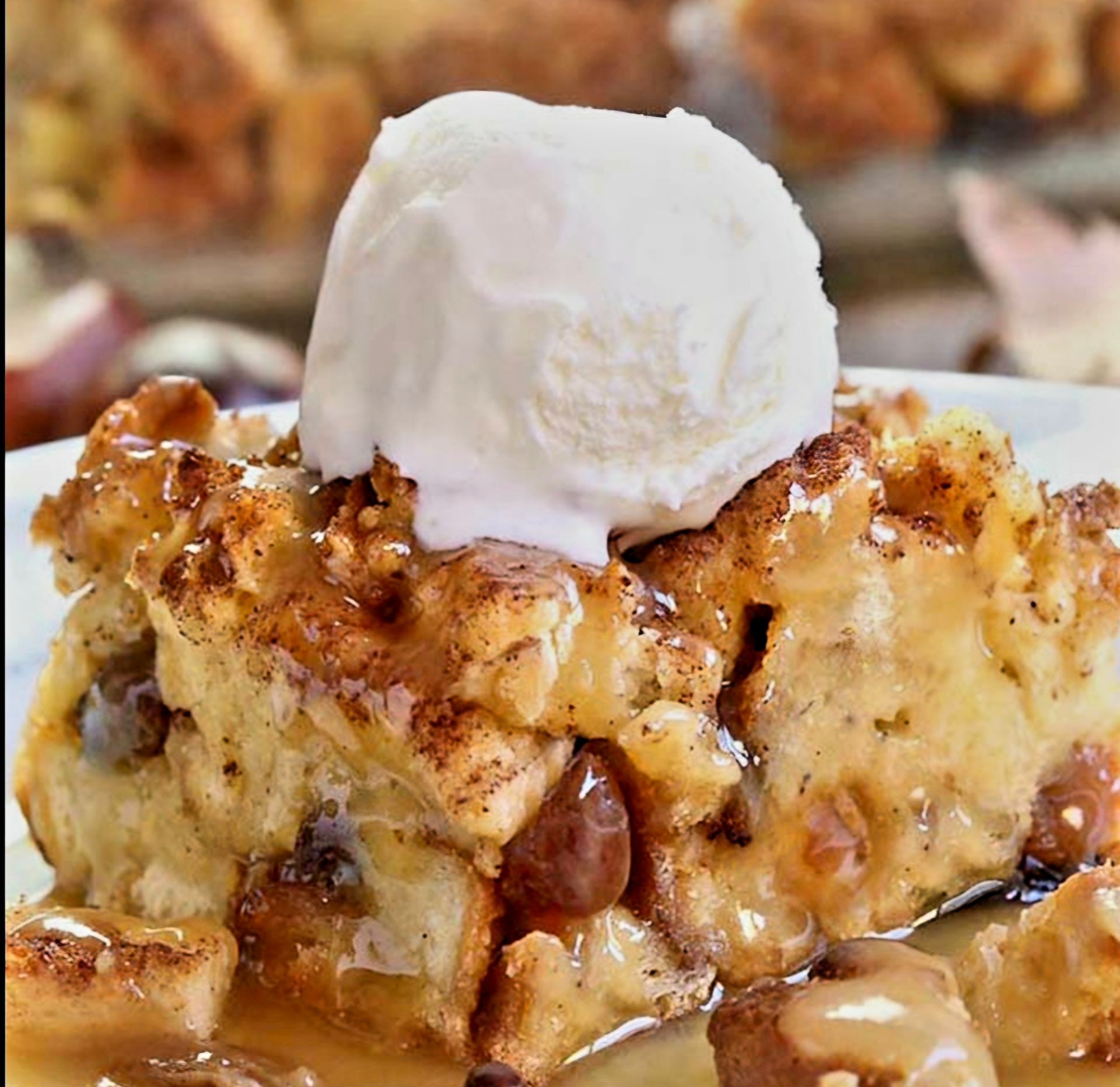 Traditional bread pudding